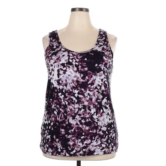 Mossimo Floral Top Purple Boho Size Small - Picture 2 of 4